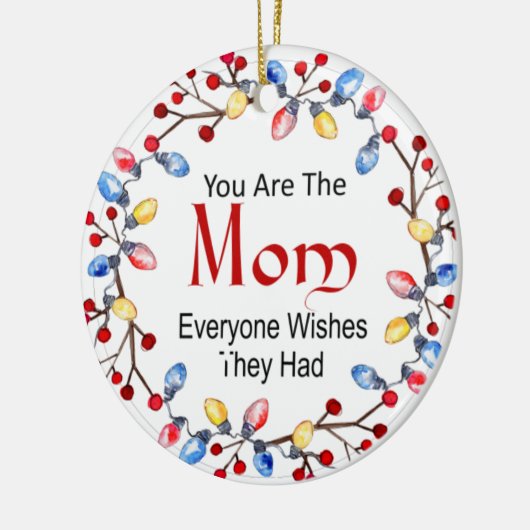 Weihnachtslicht Mama Keramik Ornament (Links)