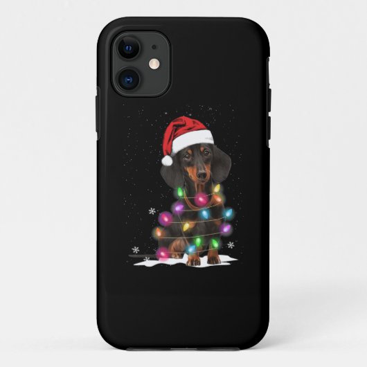 Weihnachtslicht mit Schnee in der Dackel Case-Mate iPhone Hülle (Rückseite)