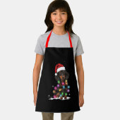 Weihnachtslicht mit Schnee in der Dackel Schürze (Insitu)