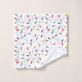 Weihnachtslicht-Muster Badhandtuch Set (Waschlappen)