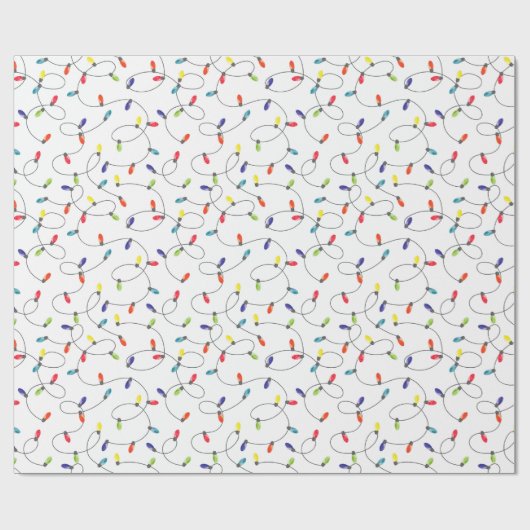 Weihnachtslicht-Muster Geschenkpapier (Flach)