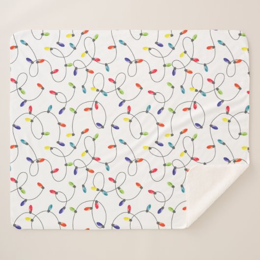 Weihnachtslicht-Muster Sherpadecke (Vorderseite (Horizontal))