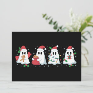 Weihnachtslicht Niedlich Ghost Xmas Boo Feiertagskarte