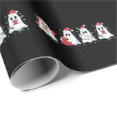 Weihnachtslicht Niedlich Ghost Xmas Boo Geschenkpapier (Rolleneckpunkt)
