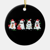 Weihnachtslicht Niedlich Ghost Xmas Boo Keramik Ornament (Vorne)