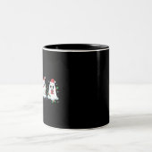 Weihnachtslicht Niedlich Ghost Xmas Boo Zweifarbige Tasse (Mittel)