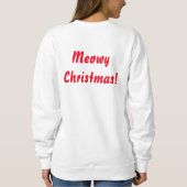 Weihnachtslicht Niedlich Tuxedo Chat Sweatshirt (Rückseite)