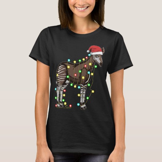 WeihnachtsLICHT Okapi Lover Funny Xmas Holiday Gi T-Shirt (Vorderseite)