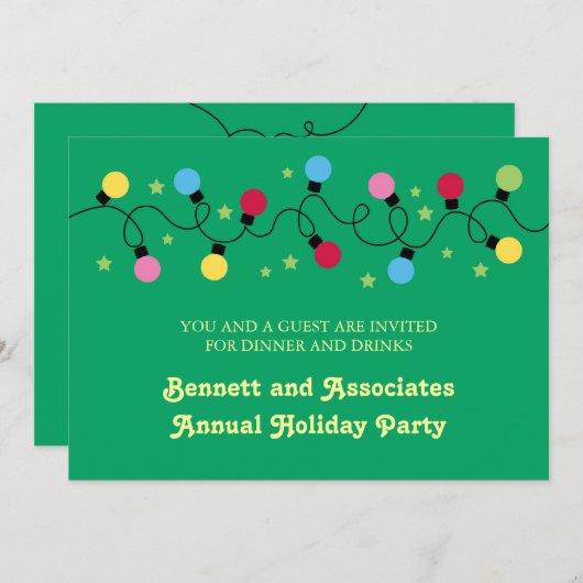 Weihnachtslicht-Party Einladung (Vorne/Hinten)