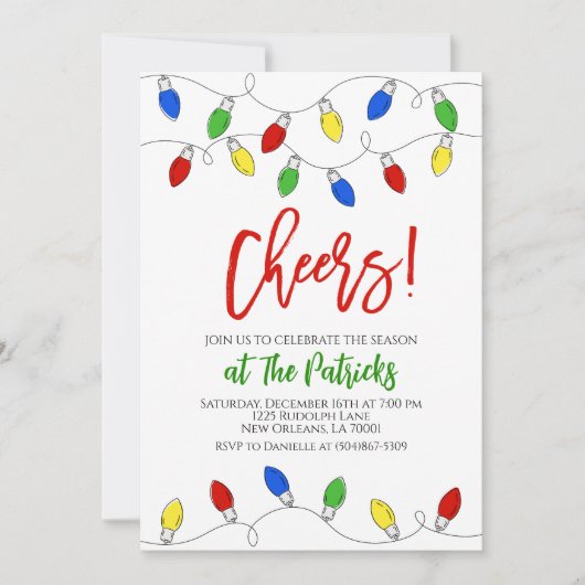 Weihnachtslicht-Party Einladung (Vorderseite)