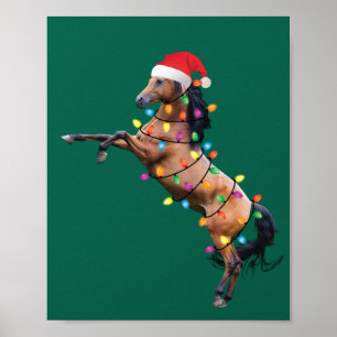 Weihnachtslicht Pferd Weihnachten Weihnachten Weih Poster