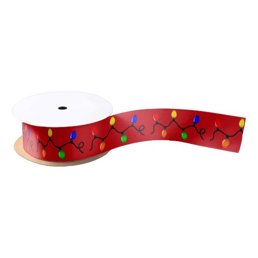 Weihnachtslicht Red Ribbon Satinband (Spule)