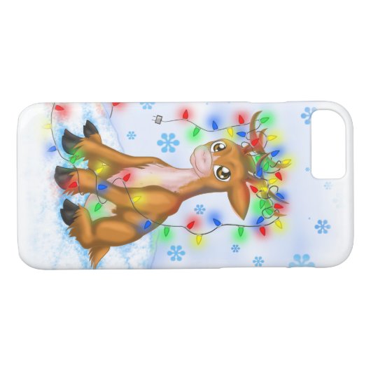Weihnachtslicht-Ren Case-Mate iPhone Hülle (Rückseite (Horizontal))