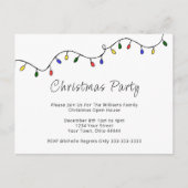 Weihnachtslicht Retro Feiertag Einladung Postkarte (Vorderseite)