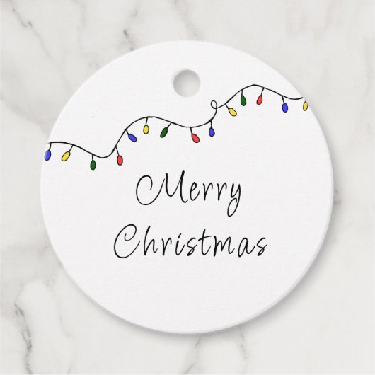 Weihnachtslicht Retro Feiertag Geschenkanhänger (Vorderseite)