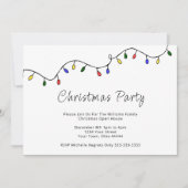 Weihnachtslicht Retro Feiertag Party Einladung (Vorderseite)
