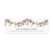 Weihnachtslicht-Rücksendeadressen-Aufkleber (Vorne)