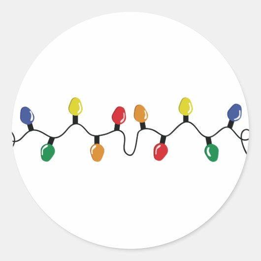 Weihnachtslicht Runder Aufkleber (Vorderseite)