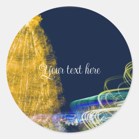 Weihnachtslicht Runder Aufkleber (Vorderseite)