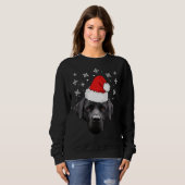 Weihnachtslicht Schwarzer Labrador Retriever Hund Sweatshirt (Vorne ganz)