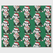 Weihnachtslicht Sheepadoodle Geschenkpapier (Flach)