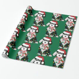 Weihnachtslicht Sheepadoodle Geschenkpapier