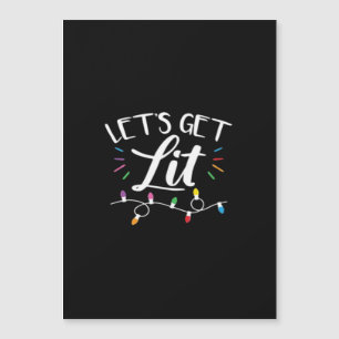 Weihnachtslicht Spaß Lass uns Lit Essential bekomm Magnetkarte