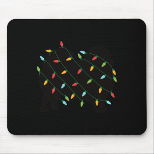 Weihnachtslicht Spitz Niedliches Geschenk für Hund Mousepad
