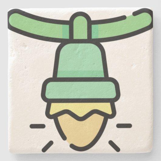 Weihnachtslicht Steinuntersetzer (Vorderseite)