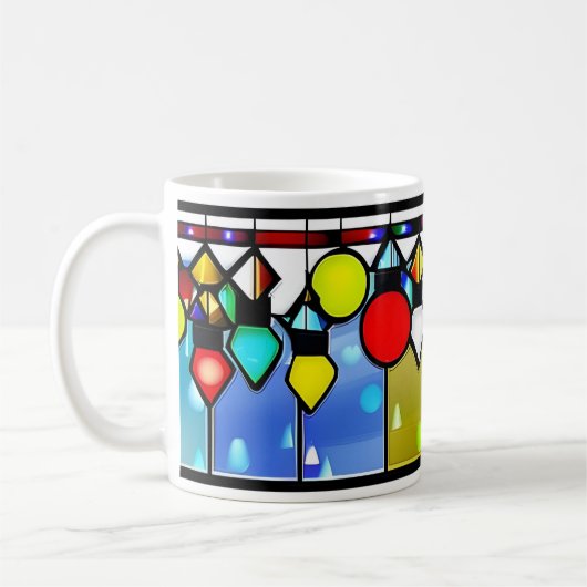 Weihnachtslicht Tasse aus festem Glas (Links)