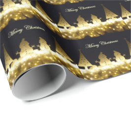 Weihnachtslicht-und -Schneemann-Packpapier Geschenkpapier