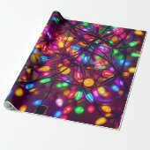 Weihnachtslicht-Verpackungspapier. Geschenkpapier (Ungerollt)