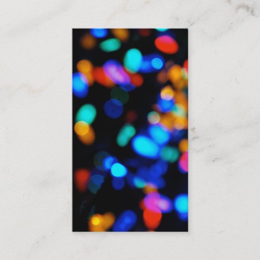 Weihnachtslicht-Visitenkarte-buntes helles Visitenkarte (Vorderseite)