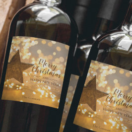 Weihnachtslicht Weihnachtsstern Weinetikett