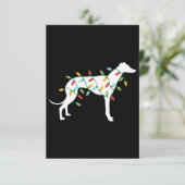 Weihnachtslicht Windhund zu niedlichen Geschenke H Dankeskarte (Stehend Vorderseite)