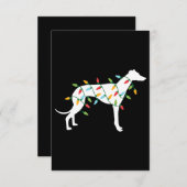 Weihnachtslicht Windhund zu niedlichen Geschenke H Dankeskarte (Vorne/Hinten)