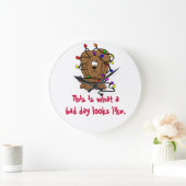 Weihnachtslicht Witze Funny Dog Urlaub Lichter Große Wanduhr (Zuhause)