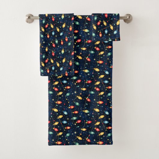 Weihnachtslichtdesign mit Twinkling-Glanz Badhandtuch Set (Insitu)