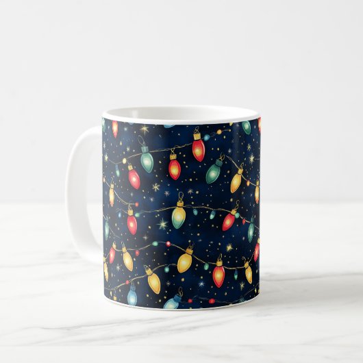 Weihnachtslichtdesign mit Twinkling-Glanz Kaffeetasse (Vorderseite Links)