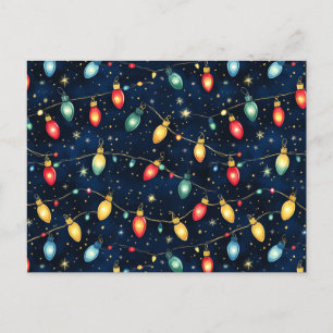 Weihnachtslichtdesign mit Twinkling-Glanz Postkarte