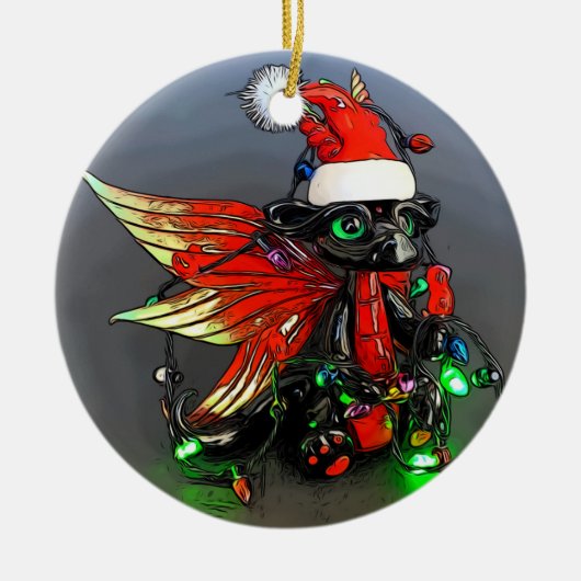 Weihnachtslichtdrache Ornament (Vorne)