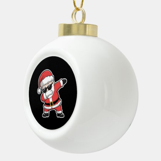 WeihnachtsLICHTE Dabbing Kinder Weihnachtsgeschenk Keramik Kugel-Ornament (Rechts)