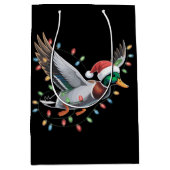WeihnachtsLICHTE der Flying Santa Duck Jägersaison Mittlere Geschenktüte (Vorderseite)