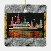 Weihnachtslichter auf einer keramikornament (Rückseite)