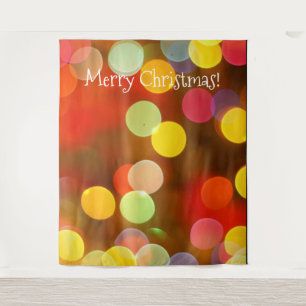 Weihnachtslichter Bokeh Moderne Fotobox Hintergrun Wandteppich