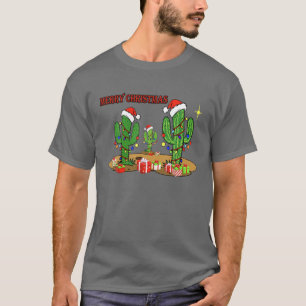 Weihnachtslichter Cactus Lover Funny Xmas T-Shirt