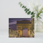Weihnachtslichter, Champions Elysees, Bogende Feiertagspostkarte (Stehend Vorderseite)