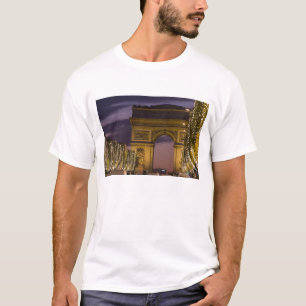 Weihnachtslichter, Champions Elysees, Bogende T-Shirt