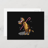 Weihnachtslichter Chihuahua Ankündigungspostkarte (Vorne/Hinten)