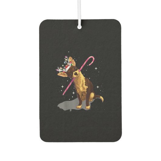 Weihnachtslichter Chihuahua Autolufterfrischer (Vorderseite)